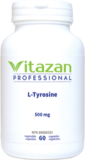 L- Tyrosine 500mg, 60 Caps, Vitazan