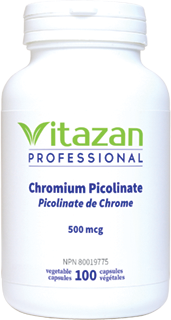 Chromium Picolinate 500mcg, 100 Veg Caps, Vitazan