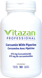 Curcumin With Piperine, 90 Veg Caps, Vitazan