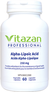Alpha-Lipoic Acid 125mg & 250mg, 60 Veg Caps, Vitazan