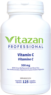 Vitamin C with Bioflavonoids 500mg, 125 Veg Caps, Vitazan
