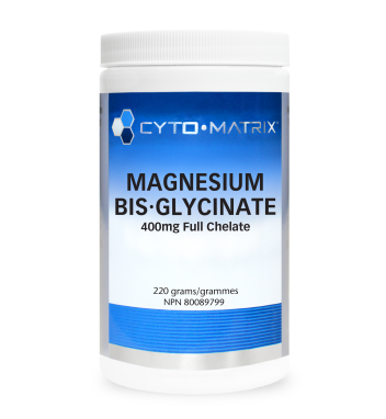 Magnesium Bis-Glycinate 400mg Full Chelate, 220 g Powder, Cytomatrix