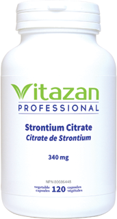 Strontium citrate 340mg, 120 Veg Caps, Vitazan
