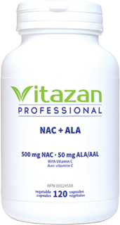 NAC 500mg + ALA 50mg, 120 Caps, Vitazan