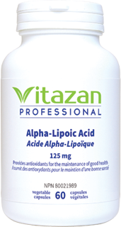 Alpha-Lipoic Acid 125mg & 250mg, 60 Veg Caps, Vitazan