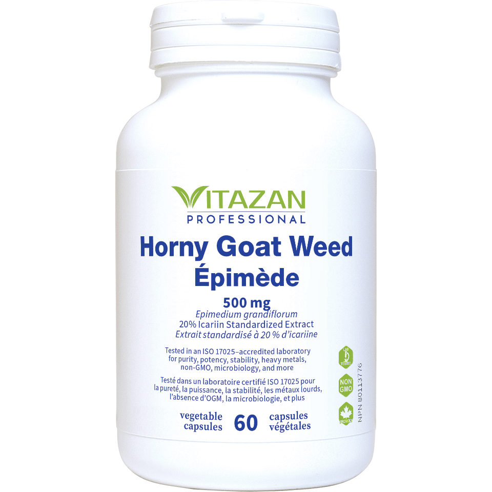 Horny Goat Weed 500mg, 60 Veg Caps, Vitazan