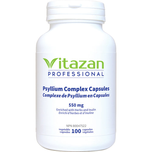 Psyllium Complex Capsules 550mg, 100 Veg Caps, Vitazan