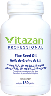 Flax Seed Oil 1000mg, (Organic, Pure) 180 Softgels, Vitazan