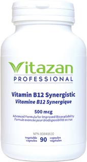 Vitamin B12 Synergistic 500mcg, 90 Veg Caps, Vitazan