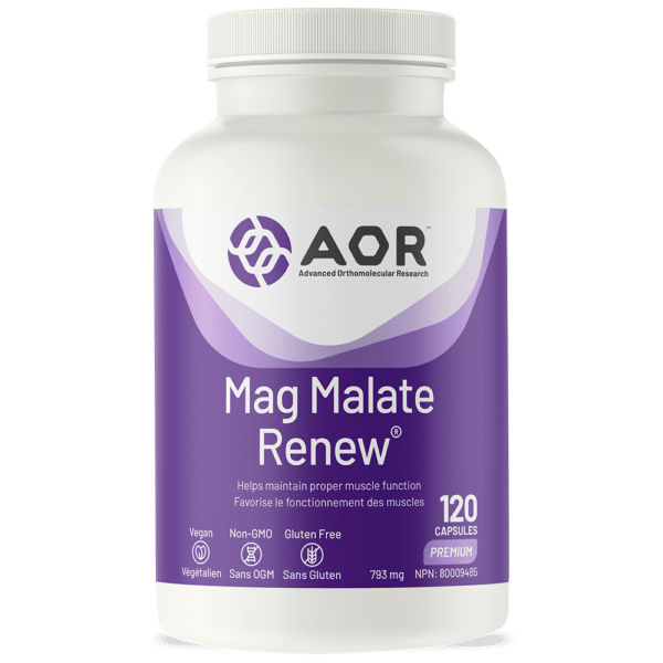 Mag Malate Renew, 120 and 240 Caps, AOR