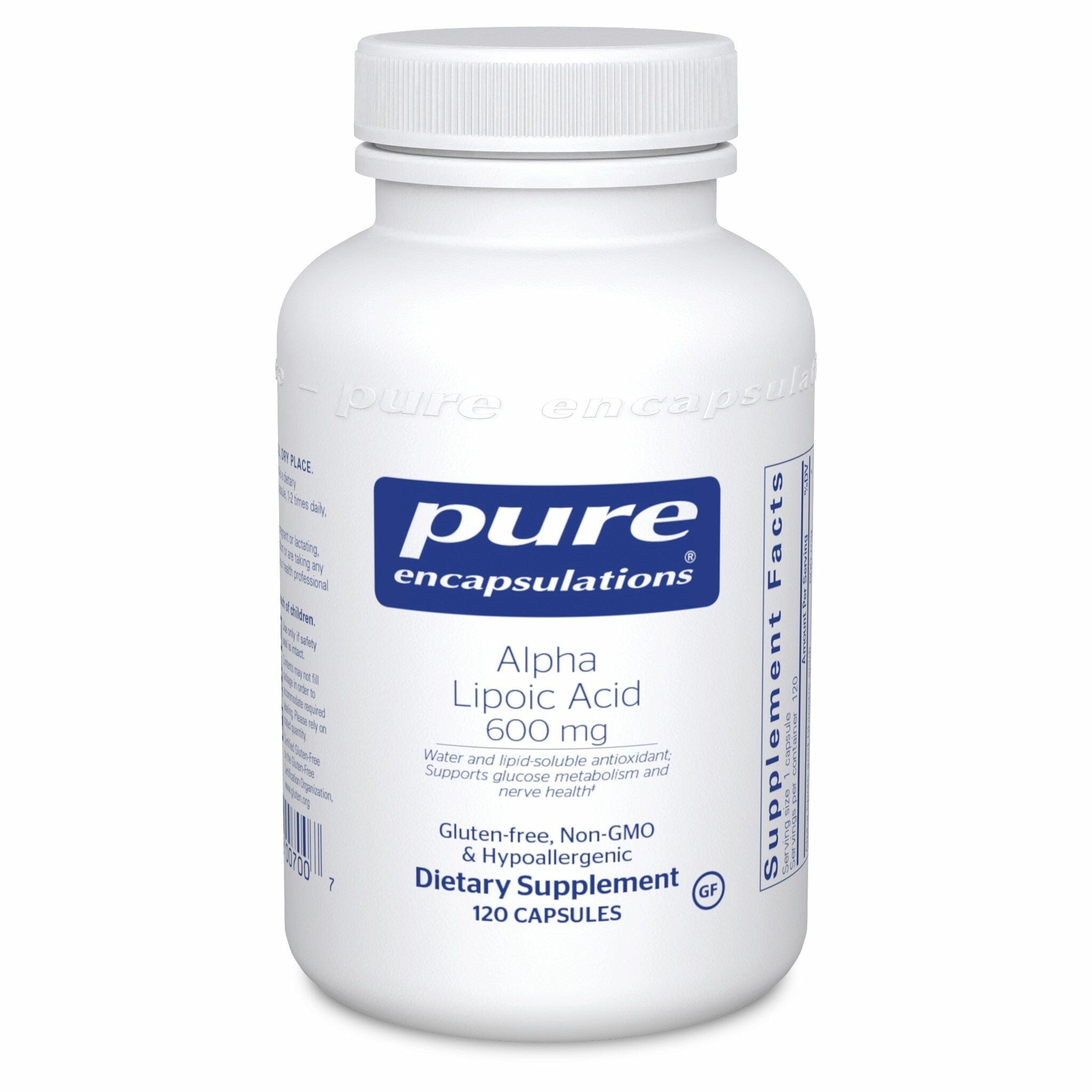 Alpha Lipoic Acid 600mg, 60 Veg Caps, Pure Encapsulation
