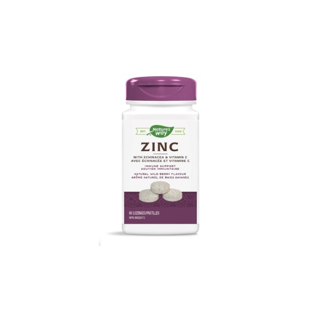 Nature's Way Zinc with Echinacea & Vitamin C, 60 Lozenges